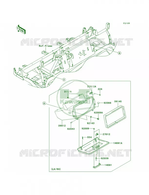Front Box Kawasaki MULE 620 2013 Mule 4010 4x4  KAF620MDF
