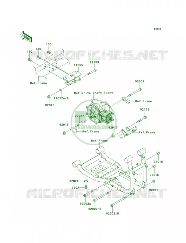 Engine Mount Kawasaki MULE 950 2013 Mule 4010 Trans4x4 Diesel  KAF950GDF