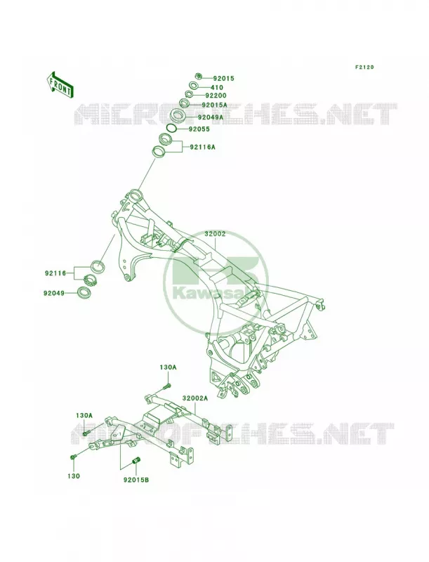 Frame Kawasaki MOTOS 1000 2000 Concours  ZG1000-A15