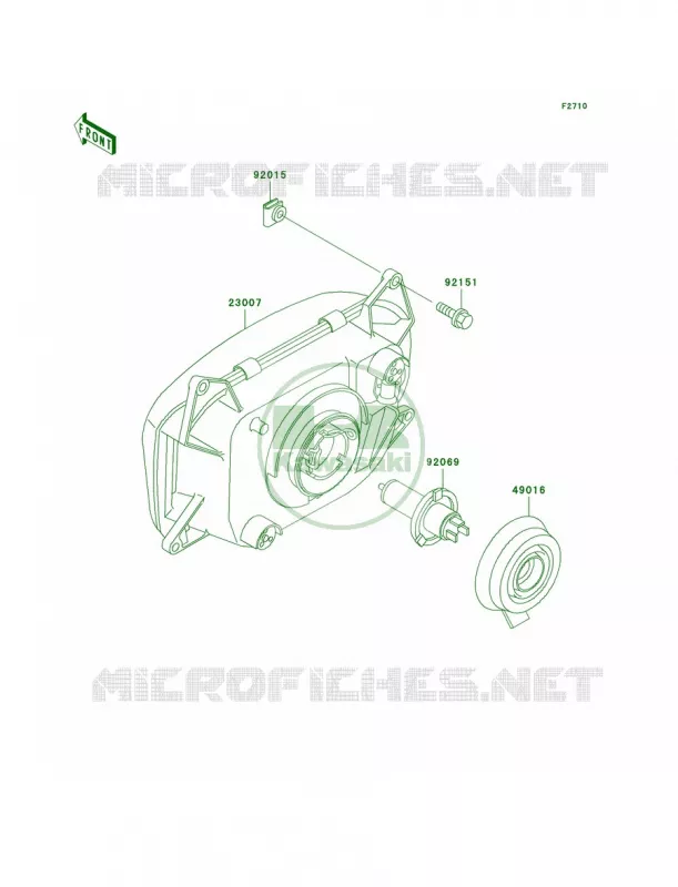 Headlights Kawasaki MOTOS 1000 2000 Concours  ZG1000-A15