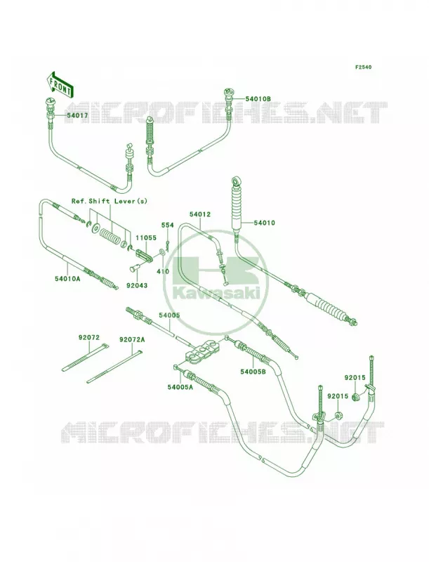 Cables Kawasaki MULE 400 2013 Mule 600  KAF400BDF