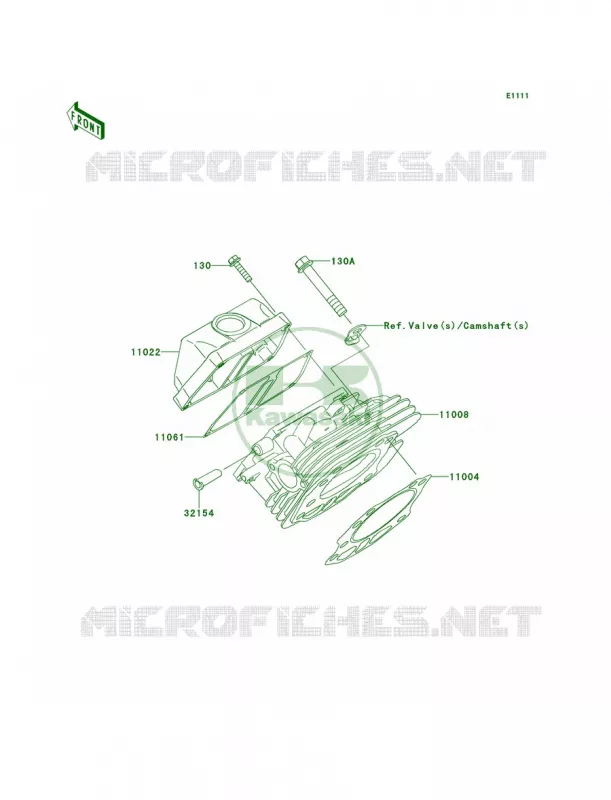 Cylinder Head Kawasaki MULE 400 2013 Mule 600  KAF400BDF