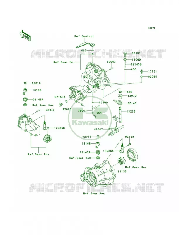Gear Change Mechanism Kawasaki MULE 400 2013 Mule 610 4x4 XC  KAF400DDF