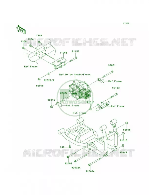 Engine Mount Kawasaki MULE 620 2013 Mule 4010 Trans4x4  KAF620RDF