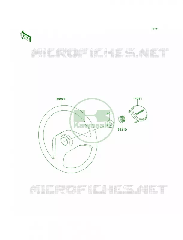 Steering WheelRCFRCFA Kawasaki MULE 620 2013 Mule 4010 Trans4x4  KAF620RDFA