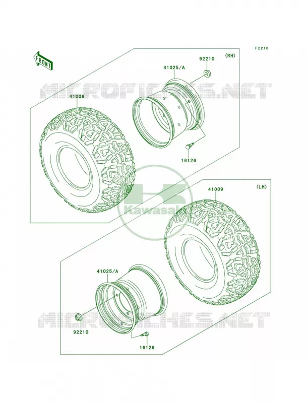 WheelsTires Kawasaki MULE 620 2013 Mule 4010 Trans4x4  KAF620RDFA