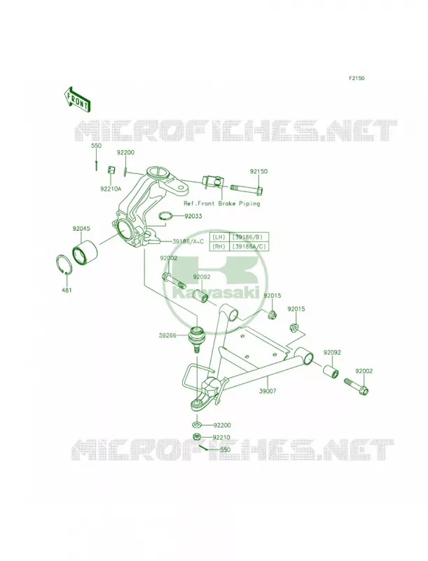 Suspension Kawasaki MULE 400 2013 Mule 610 4x4 XC Realtree APG HD  KAF400EDF
