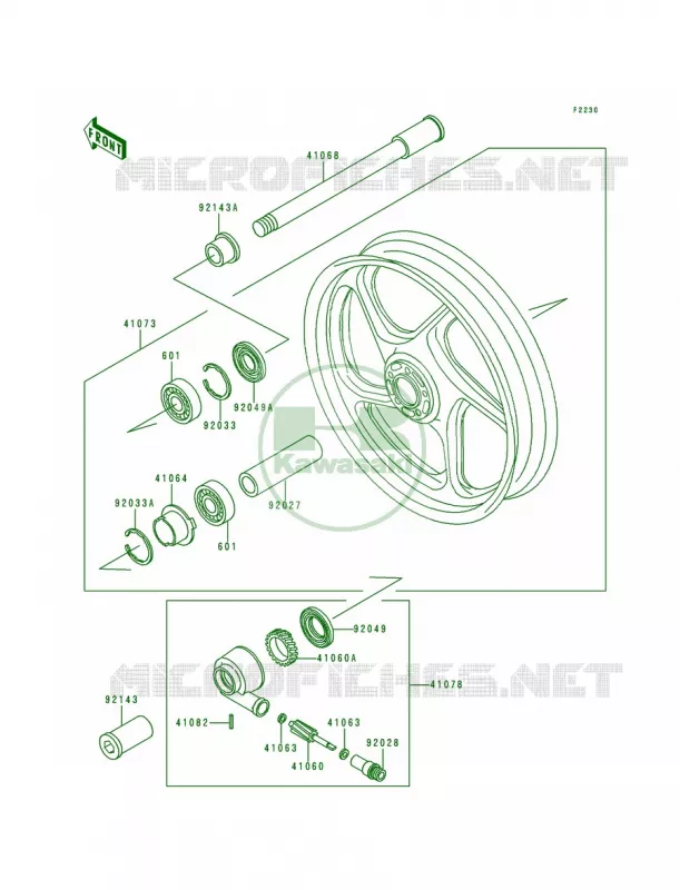 Front Wheel Kawasaki MOTOS 1000 1999 Concours  ZG1000-A14