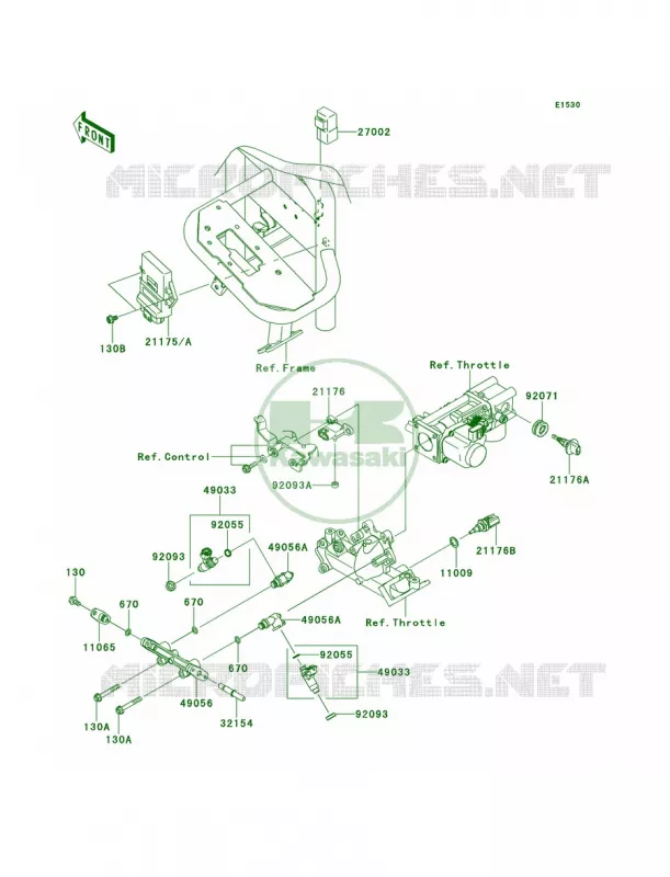 Fuel Injection Kawasaki MULE 620 2012 Mule 4010 4x4  KAF620MCF
