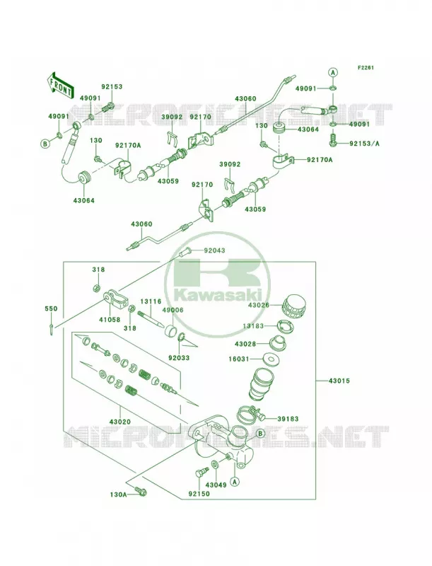 Master Cylinder Kawasaki MULE 620 2012 Mule 4010 4x4  KAF620MCF