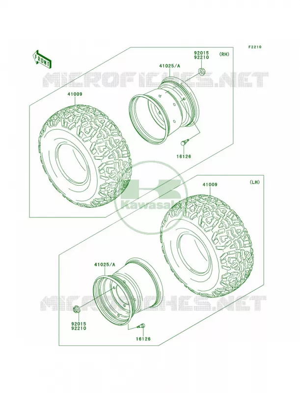 WheelsTires Kawasaki MULE 620 2012 Mule 4010 4x4  KAF620MCF
