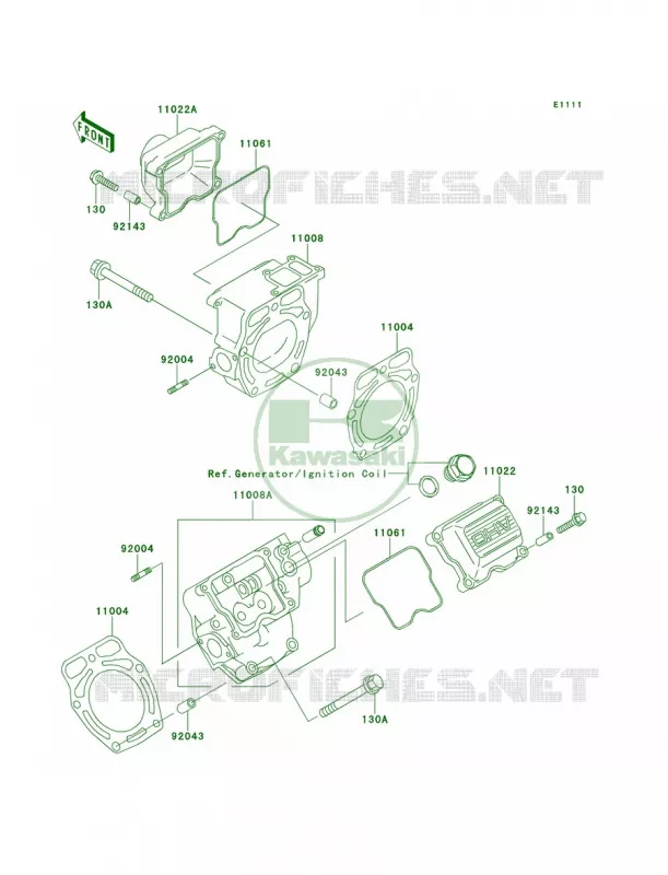Cylinder Head Kawasaki MULE 620 2012 Mule 4000  KAF620PCF