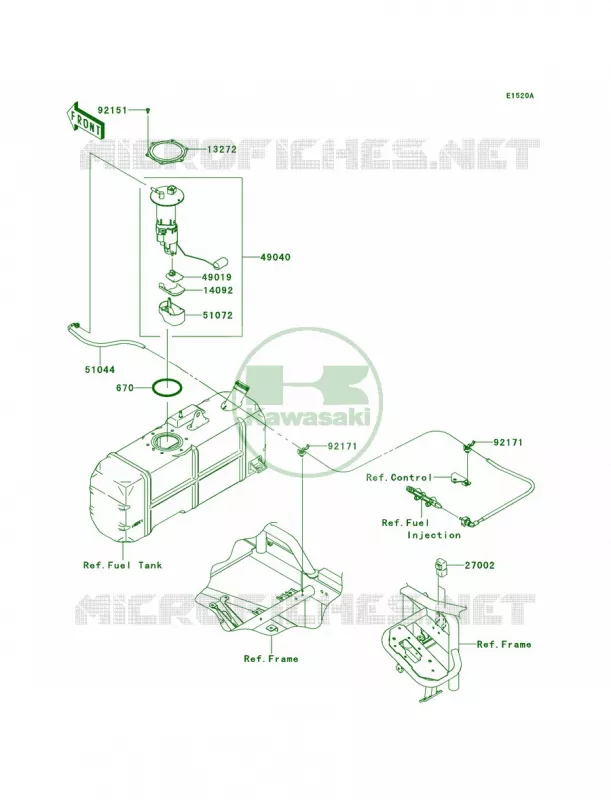 Fuel PumpPDF Kawasaki MULE 620 2012 Mule 4000  KAF620PCF