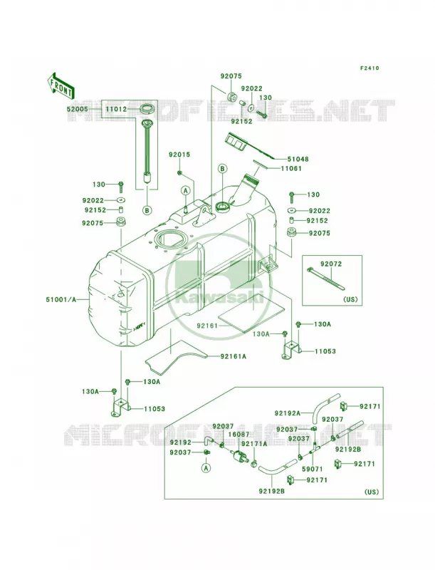 Fuel TankP9FPAF Kawasaki MULE 620 2012 Mule 4000  KAF620PCF
