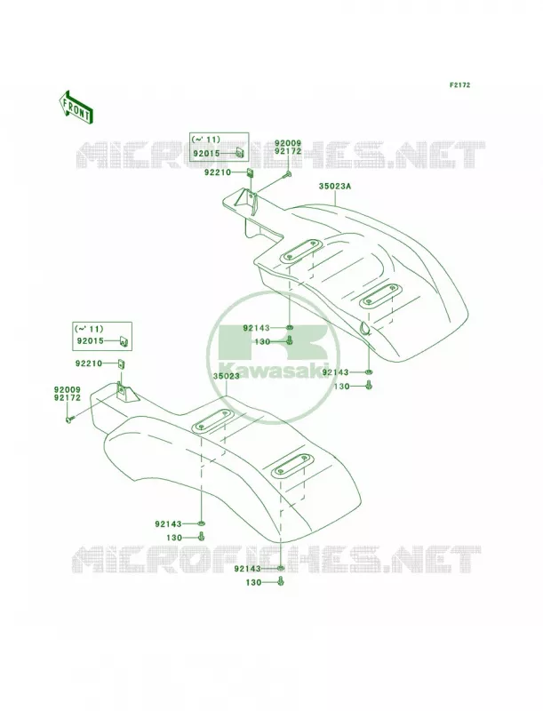 Rear Fenders Kawasaki MULE 400 2012 Mule 610 4x4 XC  KAF400DCF