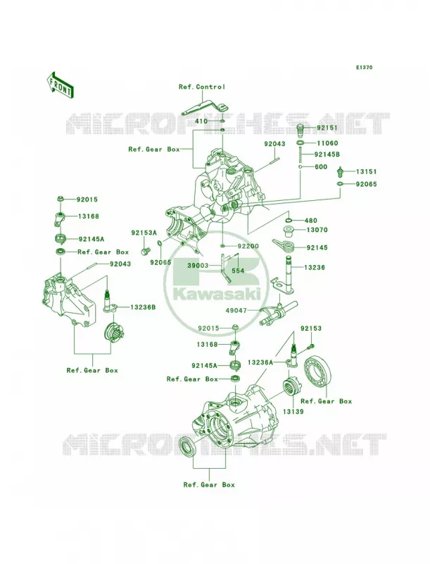 Gear Change Mechanism Kawasaki MULE 400 2012 Mule 610 4x4  KAF400ACF