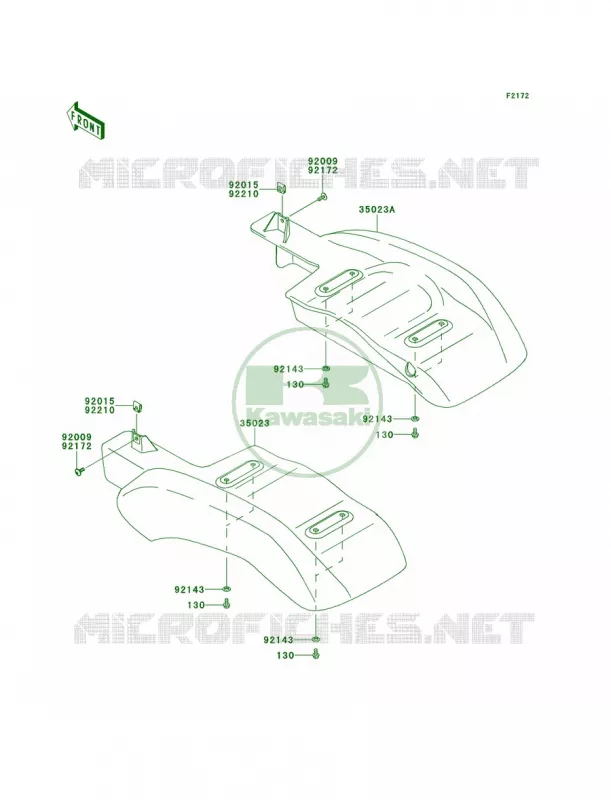 Rear Fenders Kawasaki MULE 400 2012 Mule 610 4x4  KAF400ACF