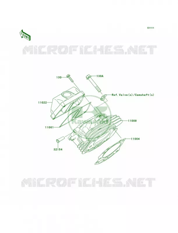 Cylinder Head Kawasaki MULE 400 2012 Mule 600  KAF400BCF