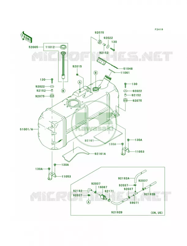 Fuel TankR9F-RAFA Kawasaki MULE 620 2011 Mule 4010 Trans4x4  KAF620RBF