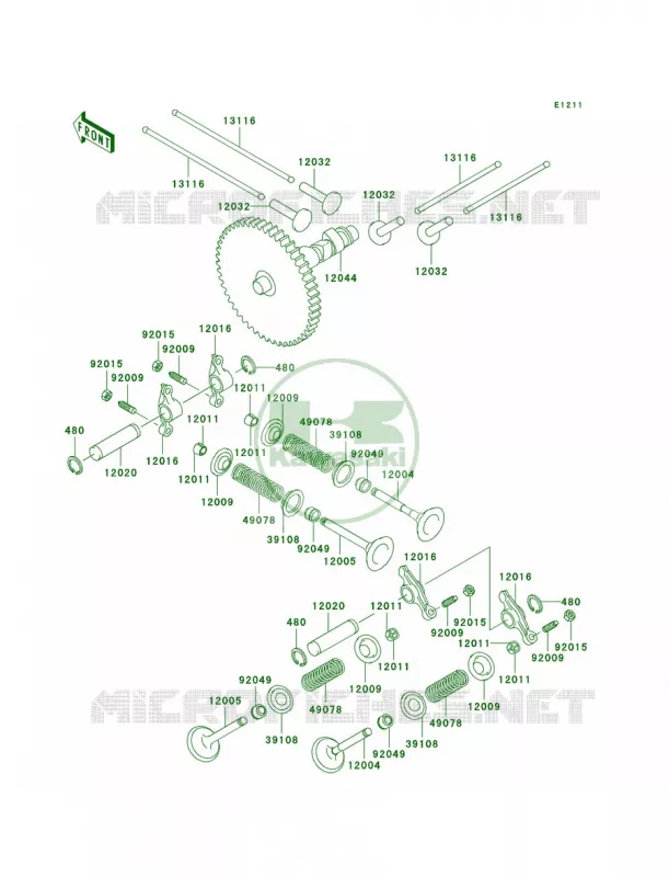 ValvesCamshafts Kawasaki MULE 620 2011 Mule 4010 Trans4x4  KAF620RBF
