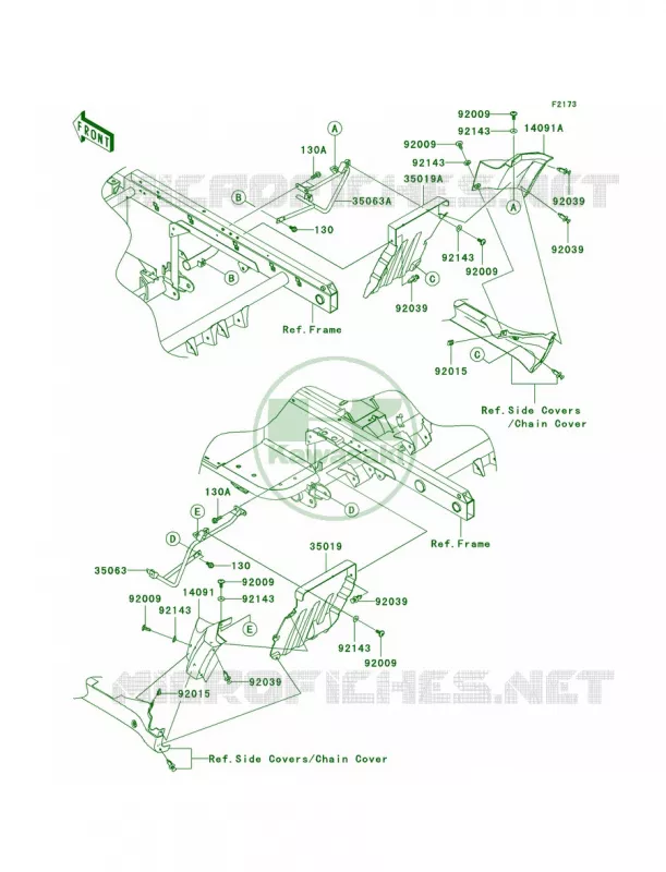 Flap Kawasaki MULE 620 2011 Mule 4010 Trans4x4  KAF620RBFA