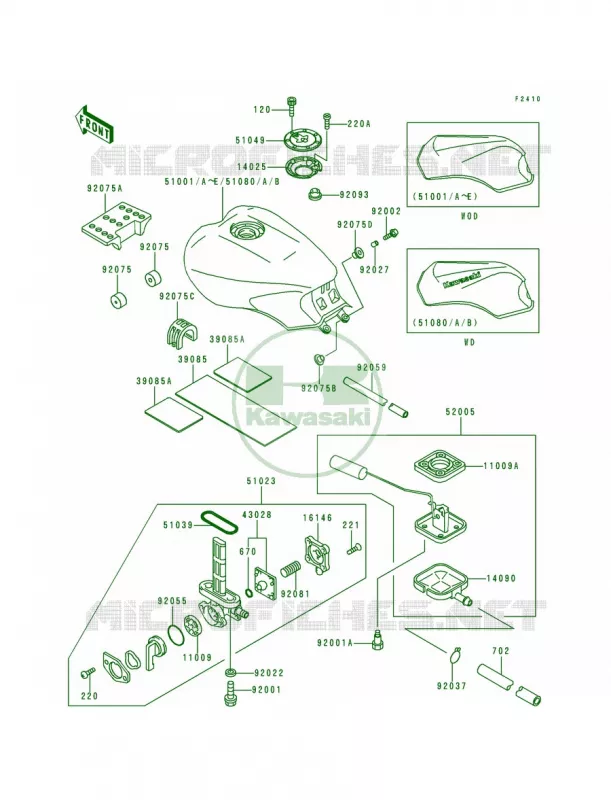 Fuel Tank Kawasaki MOTOS 1000 1998 Concours  ZG1000-A13