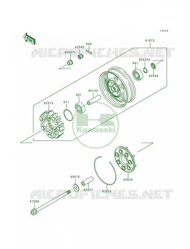 Rear WheelChain Kawasaki MOTOS 1000 1998 Concours  ZG1000-A13