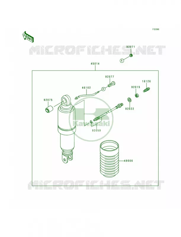 Shock Absorbers Kawasaki MOTOS 1000 1998 Concours  ZG1000-A13