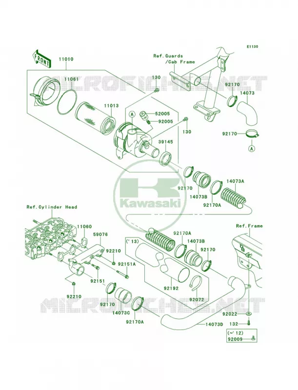 Air Cleaner Kawasaki MULE 950 2011 Mule 4010 Trans4x4 Diesel  KAF950GBF