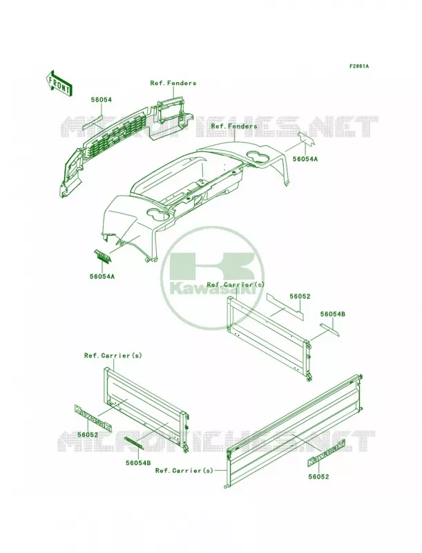 DecalsGDF Kawasaki MULE 950 2011 Mule 4010 Trans4x4 Diesel  KAF950GBF