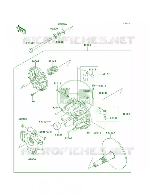 Drive Converter Kawasaki MULE 950 2011 Mule 4010 Trans4x4 Diesel  KAF950GBF