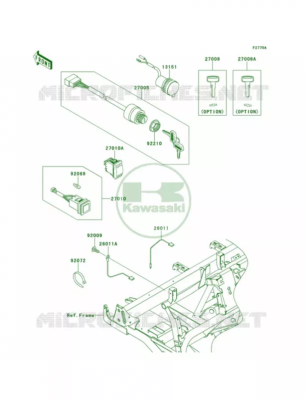 Ignition SwitchMDF Kawasaki MULE 620 2011 Mule 4010 4x4  KAF620MBF
