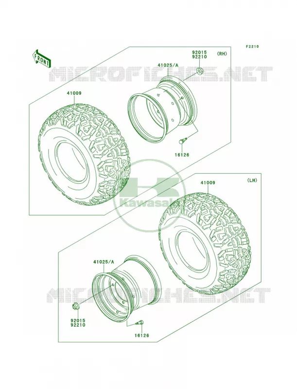 WheelsTires Kawasaki MULE 620 2011 Mule 4010 4x4  KAF620MBF