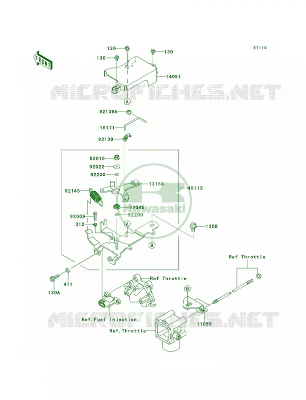 Control Kawasaki MULE 620 2011 Mule 4000  KAF620PBF