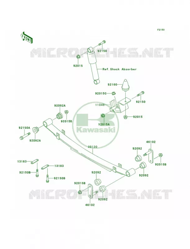 Rear Suspension Kawasaki MULE 620 2007 MULE 2520 TURF  KAF620-B1