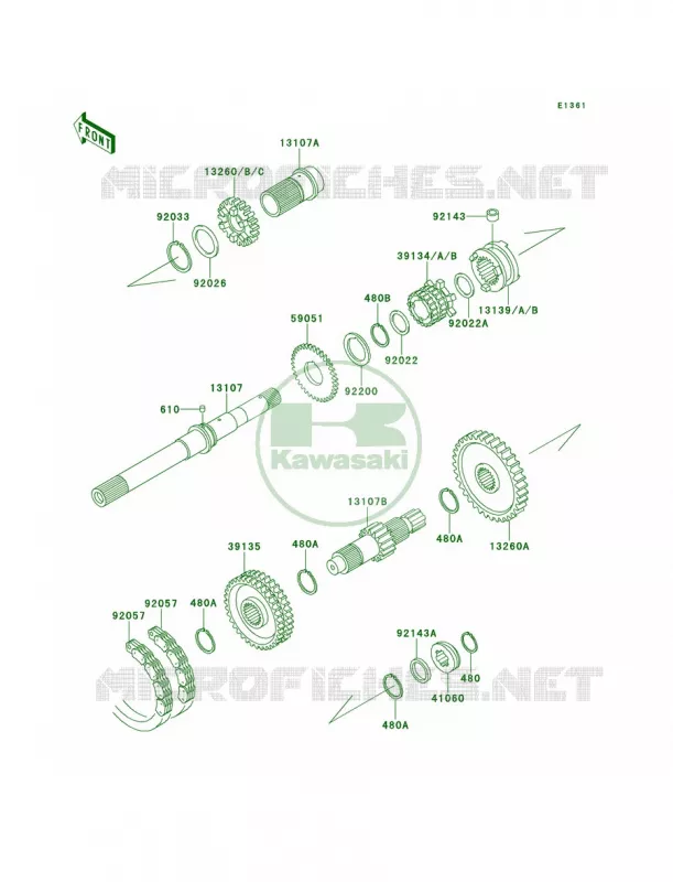 Transmission Kawasaki MULE 620 2007 MULE 2520 TURF  KAF620-B1