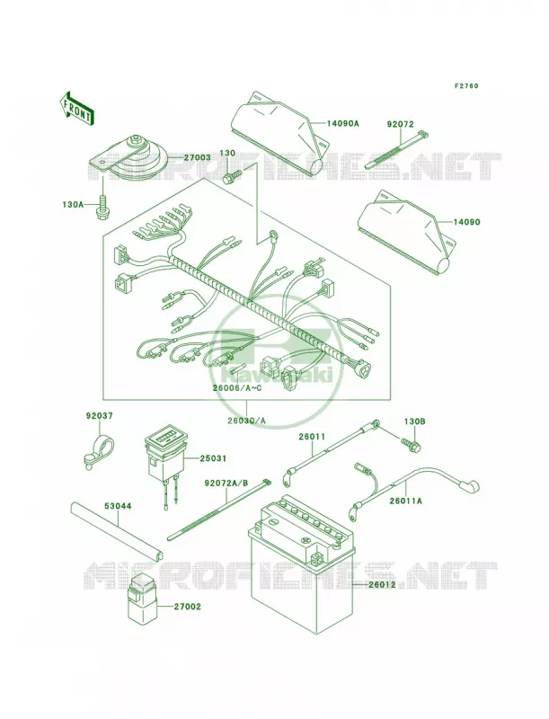 Chassis Electrical Equipment Kawasaki MULE 620 2007 MULE 2520 TURF  KAF620-B2