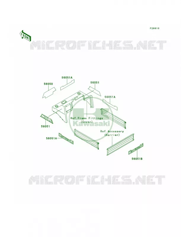 DecalsKAF620-B5 Kawasaki MULE 620 2007 MULE 2520 TURF  KAF620-B2