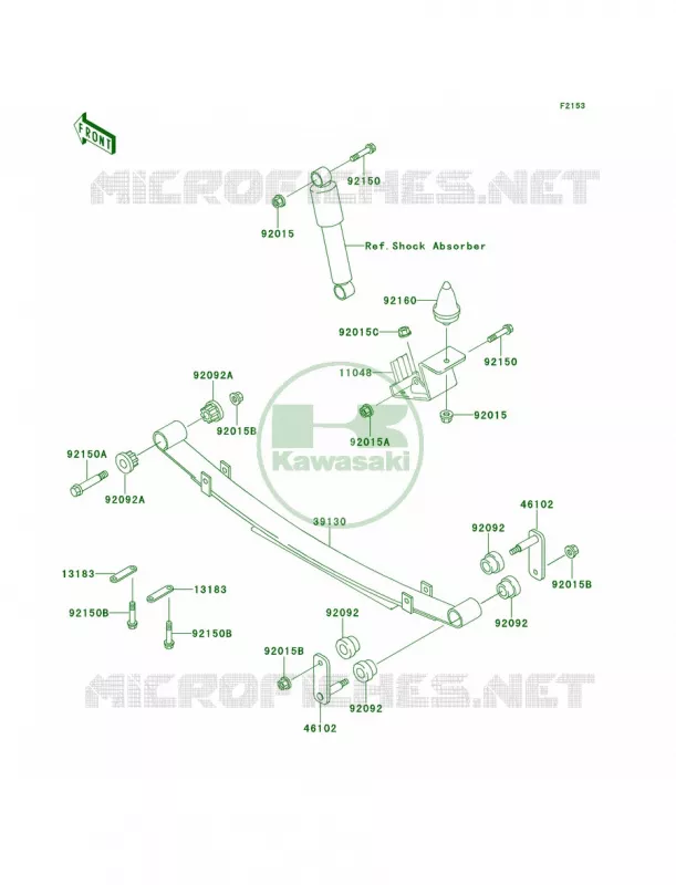 Rear Suspension Kawasaki MULE 620 2007 MULE 2520 TURF  KAF620-B2