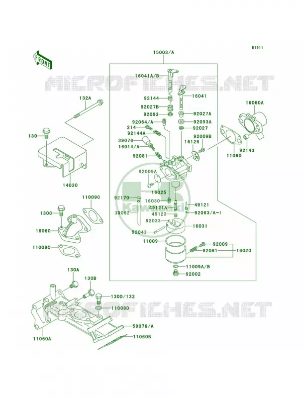 Carburetor Kawasaki MULE 620 2007 MULE 2520 TURF  KAF620-B3