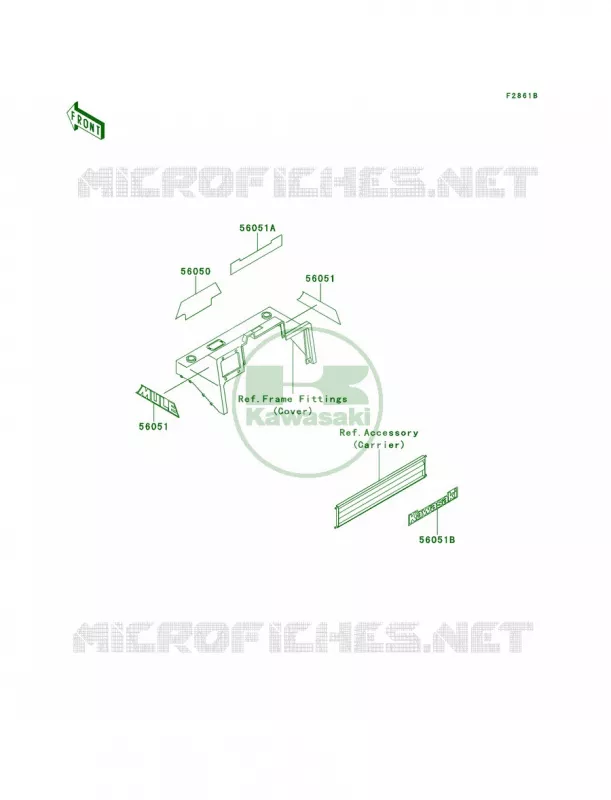 DecalsKAF620-B4 Kawasaki MULE 620 2007 MULE 2520 TURF  KAF620-B3