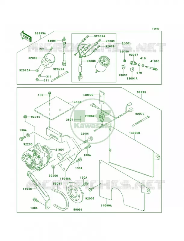 Optional PartsGenerator&ampMeter Kawasaki MULE 620 2007 MULE 2520 TURF  KAF620-B3
