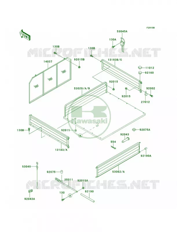 AccessoryCarrier Kawasaki MULE 620 2007 MULE 2520 TURF  KAF620-B4