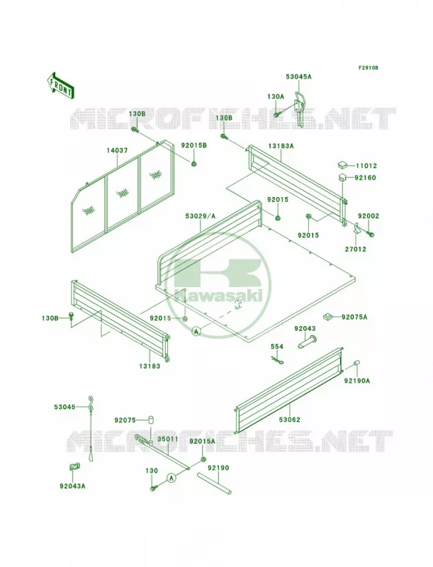AccessoryCarrier Kawasaki MULE 620 2007 MULE 2500  KAF620-C2