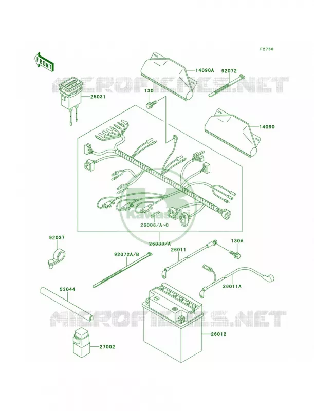 Chassis Electrical Equipment Kawasaki MULE 620 2007 MULE 2500  KAF620-C2