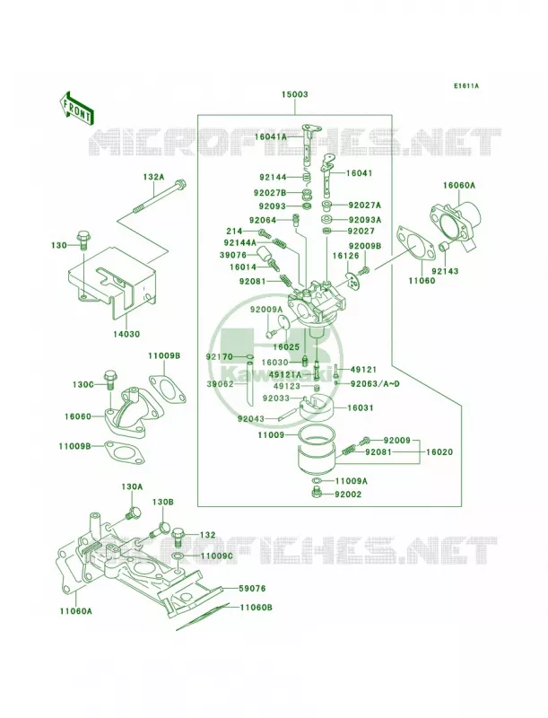 CarburetorAF620C-502740- Kawasaki MULE 620 2007 MULE 2500  KAF620-C3