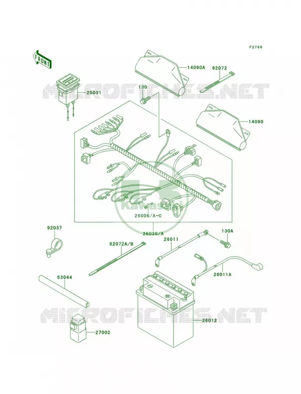 Chassis Electrical Equipment Kawasaki MULE 620 2007 MULE 2500  KAF620-C4