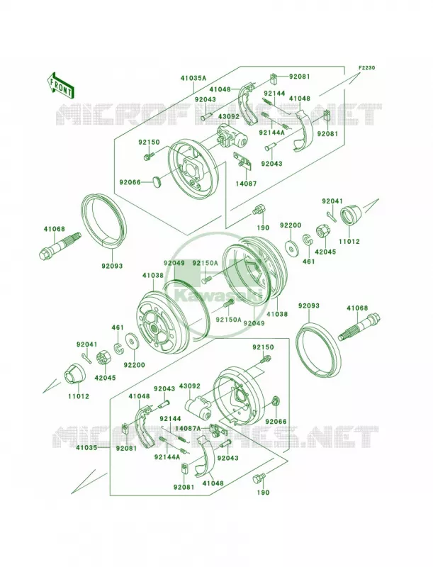 Front HubsBrakes Kawasaki MULE 620 2007 MULE 2500  KAF620-C4
