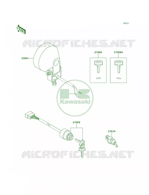HeadlightsIgnition Switch Kawasaki MULE 620 2007 MULE 2500  KAF620-C4
