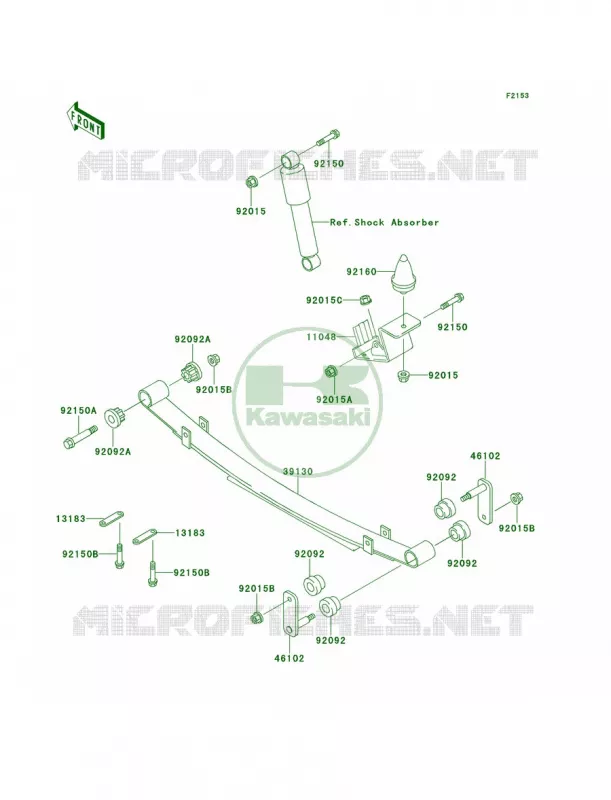 Rear Suspension Kawasaki MULE 620 2007 MULE 2500  KAF620-C4